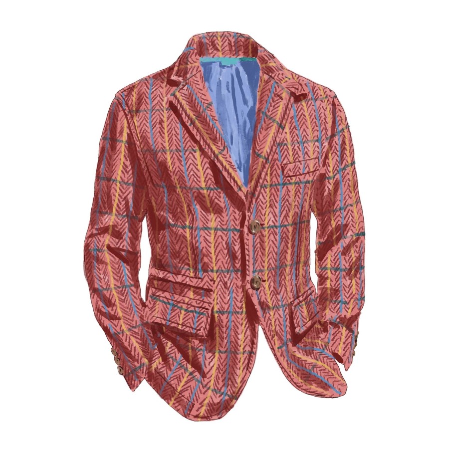 Men The J. Peterman Company Blazers & Jackets | Back East Herringbone Blazer